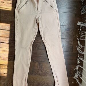 Zara Blush Leggings with Zipper Details